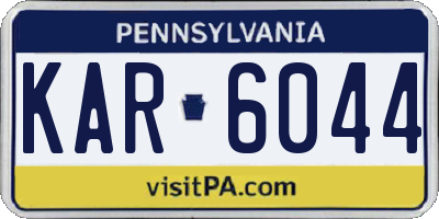 PA license plate KAR6044