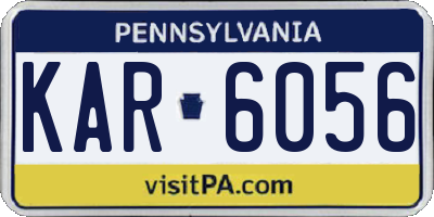 PA license plate KAR6056