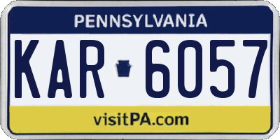 PA license plate KAR6057