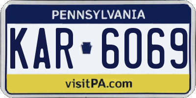 PA license plate KAR6069