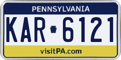 PA license plate KAR6121