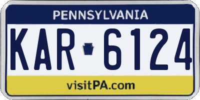PA license plate KAR6124