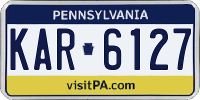 PA license plate KAR6127