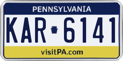 PA license plate KAR6141