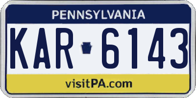PA license plate KAR6143