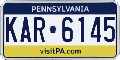 PA license plate KAR6145