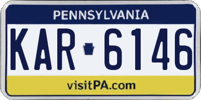 PA license plate KAR6146