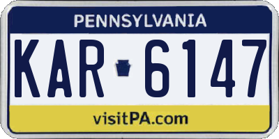PA license plate KAR6147