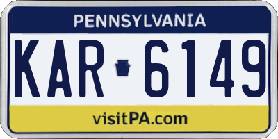PA license plate KAR6149