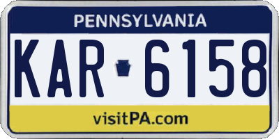 PA license plate KAR6158