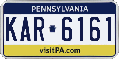 PA license plate KAR6161