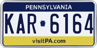 PA license plate KAR6164