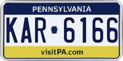 PA license plate KAR6166