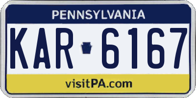 PA license plate KAR6167