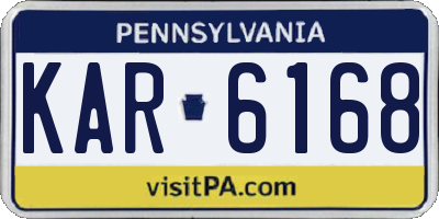 PA license plate KAR6168