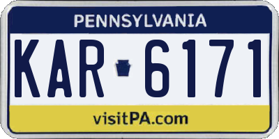 PA license plate KAR6171