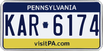 PA license plate KAR6174