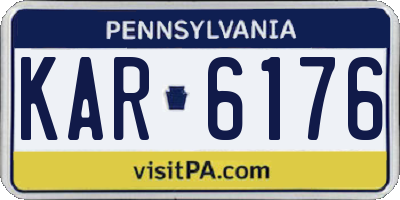 PA license plate KAR6176