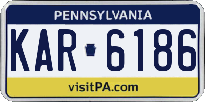 PA license plate KAR6186