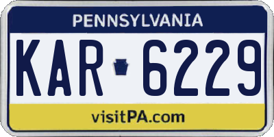 PA license plate KAR6229