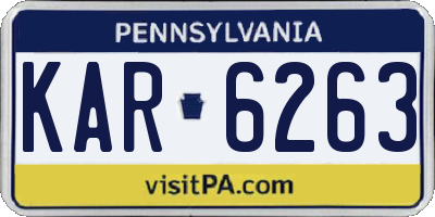 PA license plate KAR6263