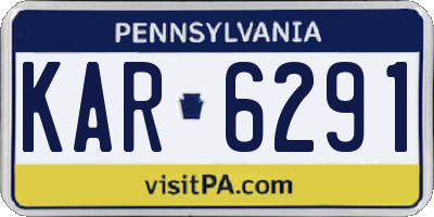 PA license plate KAR6291