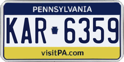 PA license plate KAR6359