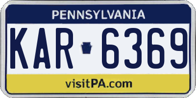 PA license plate KAR6369