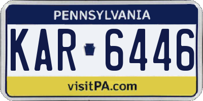 PA license plate KAR6446