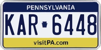 PA license plate KAR6448