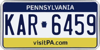 PA license plate KAR6459