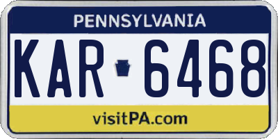 PA license plate KAR6468