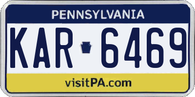 PA license plate KAR6469