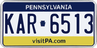 PA license plate KAR6513