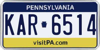 PA license plate KAR6514