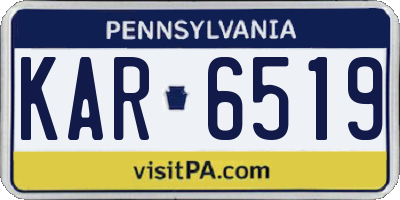 PA license plate KAR6519