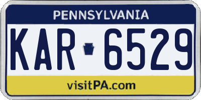 PA license plate KAR6529