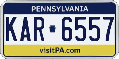 PA license plate KAR6557