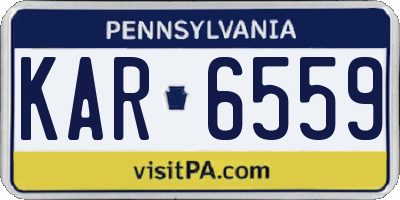PA license plate KAR6559