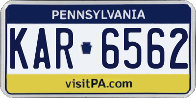 PA license plate KAR6562
