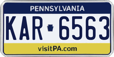 PA license plate KAR6563