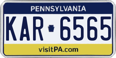 PA license plate KAR6565