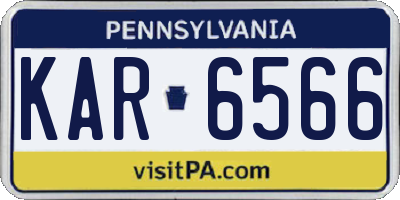 PA license plate KAR6566