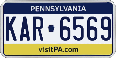 PA license plate KAR6569