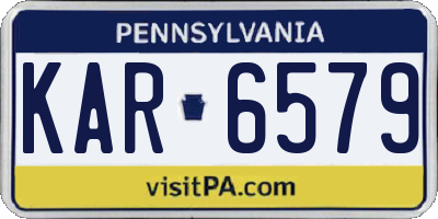 PA license plate KAR6579