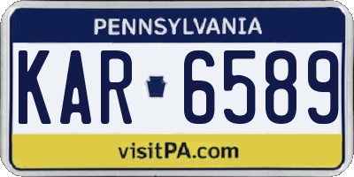 PA license plate KAR6589
