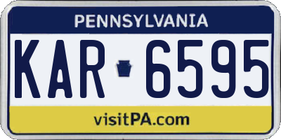 PA license plate KAR6595