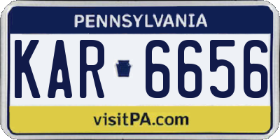 PA license plate KAR6656