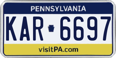 PA license plate KAR6697