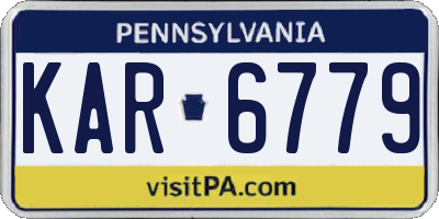 PA license plate KAR6779
